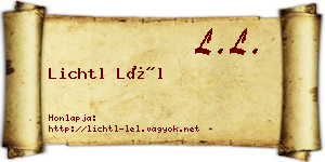 Lichtl Lél névjegykártya